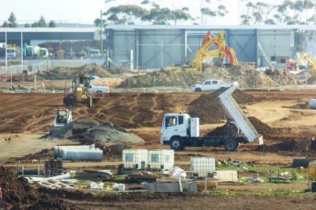 White Truck On Site — Excavators In Mackay, QLD